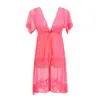 Roupão de Lingerie Sedutor para Dormir Feminino Malha Solta para Casa Fino Respirável Pijama de Verão Atacado 8766