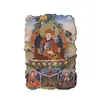 Transferencia para Atraer Riqueza y Proteger el Hogar Imán de Refrigerador de Madera Buda Thangka Regalo Conmemorativo de Viaje Imán de Refrigerador Magnético Cultural y Creativo
