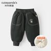Calça de Fleece Panda Kaka para Meninos Roupas de Inverno Infantis Calça Longa Quente de Inverno para Bebês Calça de Moletom para Meninas Calças para Crianças Pequenas