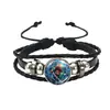 Mercadoria de Anime Pulseira Demon Slayer para Homens e Mulheres, Pulseira de Contas Trançadas Versátil com Pedra do Tempo, Acessório de Mão do Tanjiro