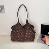 Bolsa de Lona Grande de Gran Capacidad para Mujer 2026, Estilo Coreano, Tendencia Ins, Bordado de Letras, de Mano y de Hombro, Bolsa Simple para el Trabajo