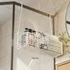 Prateleira de Armazenamento para Banheiro Quarto de Banho Chuveiro Cesta Suspensa para Banheiro Artigos de Higiene Pessoal Toalha Rack de Armazenamento para Toalhas de Banho
