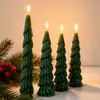 Jiahuimei Molde de Silicona para Vela Perfumada de Árbol de Navidad Molde para Decoración de Velas Navideñas de Palo Largo