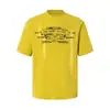 Camiseta de Manga Corta con Letra Inglesa Estilo Americano, Top de Algodón Puro con Cuello Redondo, Camiseta de Marca de Moda Callejera Ins para Hombre de Verano, Manga Tres Cuartos