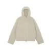 Chaqueta Cardigan con Capucha de Forro Polar de Color Sólido Otoño e Invierno Nueva para Hombres y Mujeres, Top Cálido de Invierno Transfronterizo