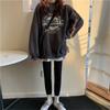 Moletom de Veludo Transfronteiriço com Capuz para Mulheres na Primavera, Outono e Inverno, Fino, Solto, Estilo Coreano, Estilo Europeu e Americano de Hong Kong, Top e Jaqueta Tamanho Grande para Entrega