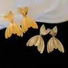 Pendientes Exagerados de Pez Plateado, Lujo Accesible, Gama Alta, Elegantes, Pendientes de Plata de Ley, Pendientes de Nicho para Caras Cuadradas y Redondas