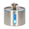 Dispensador de Agua Inteligente Transfronterizo para Mascotas 2.5L Alimentador Automático Silencioso de Agua Circulante para Perros y Gatos Acero Inoxidable 304 Al por Mayor