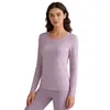 Ropa interior térmica de Lyocell para mujer, Otoño e Invierno, Antibacteriana, Ropa para estar en casa, Conjunto delgado y ajustado, Conjunto cálido