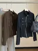 Camiseta de Manga Larga con Cuello Alto Cruzado Estilo Napoleón para Mujer, Nueva Llegada de Otoño, Cremallera, Ajustada, Favorecedora, Top de Temperamento