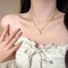 Delicado ~ Collar de amor colorido con cuentas hecho a mano para mujer, diseño de nicho moderno ins, collar de cadena para clavícula de alta calidad para mujer