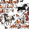 56 Adesivos de Cavalo Galopante Estilo Tinta de Compra Direta Transfronteiriça, Arte Colorida de Cavalo Correndo Pintura a Óleo Criativa Tendência Diário Adesivos de PP