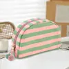 Nueva Bolsa de Maquillaje Rayada con Conchas Organizador Portátil de Artículos de Tocador Bolsa Pequeña de Lavado para Viaje Bolsa de Gran Capacidad