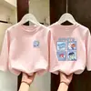 Camiseta de manga larga para niño 100% algodón top infantil colección otoño 2026 casual cuello redondo versátil camiseta básica para niños mayores