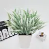 Partículas grandes de alta qualidade simulação flocado lã de lavanda plantio estilo pastoral decoração flor casamento lavanda roxa