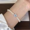 Corazón del Océano Plata Esterlina S925 Perla Shijia Piedra Lunar Pulsera de Amor para Mujer Estilo Dulce Lujo Ligero Accesorios de Mano