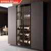 Sala de estar Multifuncional Luz Luxo Alumínio Liga Aparador Armário Integrado Armário de Parede Armazenamento Armário de Vinho Personalização do Armário de Exposição