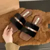 Nuevas zapatillas de algodón para mujer, felpa de aspecto de hada, de moda para otoño e invierno 2026, antideslizantes, bonitas zapatillas peludas de punta abierta