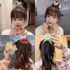 Super fofa corda de cabelo de orelhas de coelho de pelúcia tridimensional corda de cabelo de coração de menina fofa anel de cabelo de intestino grosso estilo rede social elástico de cabelo