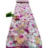 Tela de Malla Bordada Floral con Lentejuelas y Bordado de Tubo de Cuentas Encaje Tela de Lentejuelas Vestido de Boda Vestido de Banquete