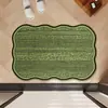 Tapete de chão absorvente para banheiro estilo francês de luxo leve, tapete antiderrapante de secagem rápida de terra de diatomáceas para entrada de banheiro, tapete para pés de vaso sanitário resistente à sujeira