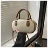 Bolsa Almofada Grande Capacidade Fashion e Simples Verão 2025 Nova Textura Boston Portátil Ombro Transversal Bolsa Almofada