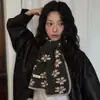 Bufanda de mezcla de lana con copo de nieve para mujer, nuevo chal otoño/invierno 2026, estilo coreano de alta gama, versátil y engrosada para abrigar