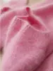 Suéter Puyuan de Estilo Europeo Hermoso de Mohair Rosa para Mujer, Nuevo Popular Otoño e Invierno 2025 Camisa Casual Estilo Perezoso de Terciopelo de Mapache