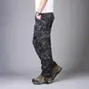 Macacão Novo de Primavera e Outono Masculino Solto Plus Size Reta Casual Calças de Trabalho com Vários Bolsos Marca da Moda Calças de Proteção para Homens