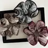 Goma para el pelo de punto de colores degradados estilo coreano y japonés con diseño único y borde fruncido para coleta