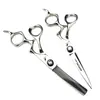 Tijeras de Peluquería He-02 de 6.0 pulgadas con Acabado Brillante, Tijeras para Cortar el Cabello, Tijeras Planas, Tijeras para Flequillos, Tijeras Entresacadoras, Cuchillas Entresacadoras