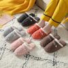 Pantuflas de Algodón para Mujer Otoño e Invierno Interiores Antideslizantes Resistentes al Desgaste Suela Suave Cálidas para el Hogar Pareja Hogar Piña Oso Pantuflas de Algodón para Hombre