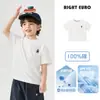 Camiseta Manga Curta Meninos Europeus Direita Verão Fresca 2026 Nova Roupa Infantil Crianças Bebê Meia-Manga Verão