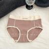 Outono e inverno fio algodão meninas roupa interior feminina carta borda confortável pele-friendly respirável cintura média antibacteriano meninas briefs
