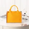 Bolso de Mano Patchwork de Algodón y Lino, Bolsa Tote Color Block de Lona de Yute con Bolsillo Interior de Almacenamiento, Logo Estampado y Asa Impresa
