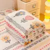 Juego de sábana y manta con forro polar y grosor extra, cálido de invierno, terciopelo de leche, diseño lindo y temático de dibujos animados, un juego de tres piezas