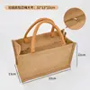 Bolsa de Linho Atacado Sacola de Juta DIY Bolsa de Mão de Linho Ecológica Bolsa de Linho Padrão de Logo Imprimível