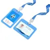 Portatarjetas Transparente de Apertura y Cierre Doble Cara de PP, Portatarjetas Estudiante DIY, Portatarjetas de Control de Acceso para Autobús, Portatarjetas de Comedor, Cordón para Insignia