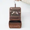 2025 Nova Bolsa de Higiene Pessoal Masculina em Couro PU Mais Vendida Portátil de Viagem Bolsa de Armazenamento para Artigos de Barbear