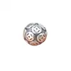 Prata S999 Cobre Vintage Espaçador de Moeda Contas Redondas Corda de Mão Trançada Pulseira Colar Acessórios DIY Feitos à Mão