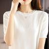 Temperamento mãe verão manga curta top roupas femininas moda gelo seda pequena camisa feminina dia das mães roupas femininas de meia-idade estilo estrangeiro