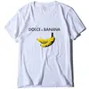 Desejo Nova camiseta DOLCE com estampa de banana camiseta casual feminina moda feminina tops soltos Gola redonda