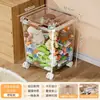 Caja de Almacenamiento Transparente para Juguetes, Organizador de Snacks, Cesta de Plástico para Ropa, Cubo de Almacenamiento, Cubo de Almacenamiento para Juguetes Infantiles