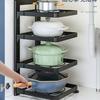 Prateleira para Debaixo da Pia para Panelas e Frigideiras, Especializada para Armazenar Utensílios de Cozinha, Prateleira de Armazenamento de Cozinha em Aço Inoxidável, Organizador de Armário Doméstico Multicamadas