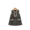 Vestido Pequeno Estilo Coreano Chanel para Crianças, Roupa para Meninas Bebês Primavera e Outono 2023, Vestido Princesa com Colete, Vestido Colete para Meninas