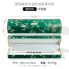 Caja de joyería estilo chino de flor de ciruelo, caja de embalaje de joyería con etiqueta dorada, caja para pulseras, caja para anillos, caja para colgantes, caja de almacenamiento para joyería de cadena larga