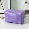 Bolsa de cosméticos de viaje pastel PU bolsa de almacenamiento de gran capacidad al por mayor bolsa de almacenamiento de viaje bolsa de aseo Macaron simple