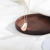 S925 Sterling Silver Pigeon Egg Pingente Longo Colar Nicho Moda High-end Sweater Cadeia Side Chain Tridimensional Gotas de Água