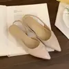 Sandalias cerradas de estilo francés, zapatos de hada, nuevo modelo primavera-verano 2026, elegantes sandalias de punta fina poco profundas para combinar con vestidos