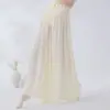Nueva camisa de estilo chino con cuello redondo, cordón y manga larga para mujer, ropa de práctica de danza clásica estilo nacional, top de baile entallado a la cintura
